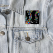 Kurven-Berufung Vartali quadratischer Knopf Button (Beispiel)