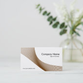 Kurven - braun auf weiß visitenkarte (Stehend Vorderseite)