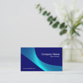 Kurven - Cyan on Dark Blue 000066 Visitenkarte (Stehend Vorderseite)