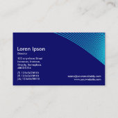 Kurven - Cyan on Dark Blue 000066 Visitenkarte (Rückseite)