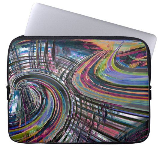 Kurven, die wie eine Weltraum-Straße aussehen, bun Laptopschutzhülle (Vorderseite)