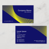 Kurven - Gelb auf Dunkelblau 000066 Visitenkarte (Vorne/Hinten)