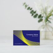 Kurven - Gelb auf Dunkelblau 000066 Visitenkarte (Stehend Vorderseite)
