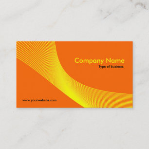 Kurven - Gelb auf dunkelorangefarbigem FF6600 Visitenkarte