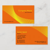Kurven - Gelb auf dunkelorangefarbigem FF6600 Visitenkarte (Vorne/Hinten)