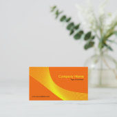 Kurven - Gelb auf dunkelorangefarbigem FF6600 Visitenkarte (Stehend Vorderseite)