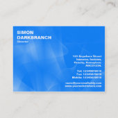 Kurven II Blau Visitenkarte (Rückseite)