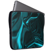 Kurven in dunkeltürkisblau, tiefer Himmel oder Cya Laptopschutzhülle (Vorne Rechts)