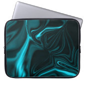Kurven in dunkeltürkisblau, tiefer Himmel oder Cya Laptopschutzhülle (Vorderseite)