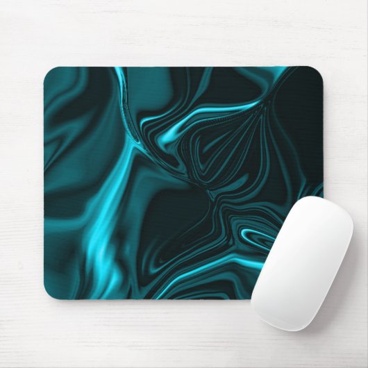Kurven in dunkeltürkisblau, tiefer Himmel oder Cya Mousepad (Mit Mouse)