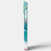 Kurven in hellen Farbtönen Blau und Rosa Case-Mate iPhone Hülle (Rückseite / Links)