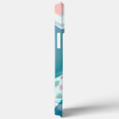 Kurven in hellen Farbtönen Blau und Rosa Case-Mate iPhone Hülle (Rückseite / Rechts)