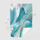 Kurven in hellen Farbtönen Blau und Rosa Golfhandtuch (Insitu)