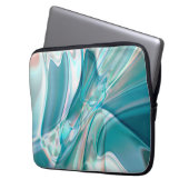 Kurven in hellen Farbtönen Blau und Rosa Laptopschutzhülle (Vorderseite Links)
