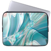 Kurven in hellen Farbtönen Blau und Rosa Laptopschutzhülle (Vorderseite)