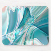 Kurven in hellen Farbtönen Blau und Rosa Mousepad (Vorne)