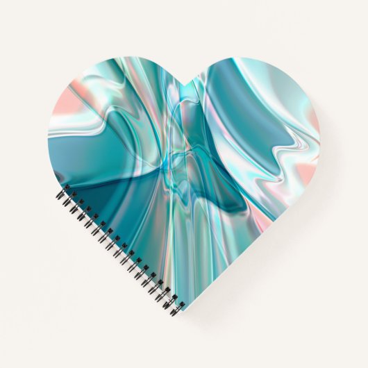 Kurven in hellen Farbtönen Blau und Rosa Notizblock (Vorderseite)