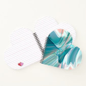Kurven in hellen Farbtönen Blau und Rosa Notizblock (Innenseite)