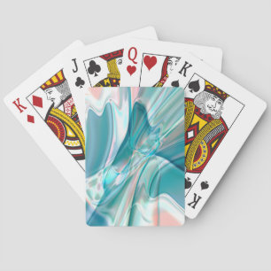 Kurven in hellen Farbtönen Blau und Rosa Spielkarten