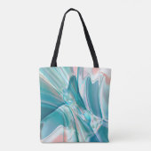 Kurven in hellen Farbtönen Blau und Rosa Tasche (Rückseite)