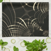 Kurven in Khaki-Farbe und dunklem Hintergrund Geschirrtuch (Gefaltet)