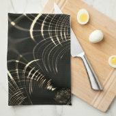 Kurven in Khaki-Farbe und dunklem Hintergrund Geschirrtuch (Viertel Falte)