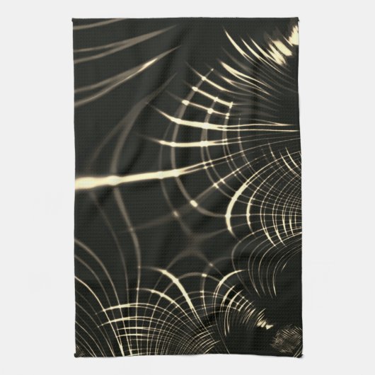 Kurven in Khaki-Farbe und dunklem Hintergrund Geschirrtuch (Vertikal)