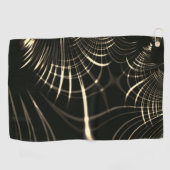 Kurven in Khaki-Farbe und dunklem Hintergrund Golfhandtuch (Horizontal)