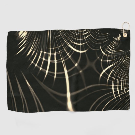 Kurven in Khaki-Farbe und dunklem Hintergrund Golfhandtuch (Horizontal)