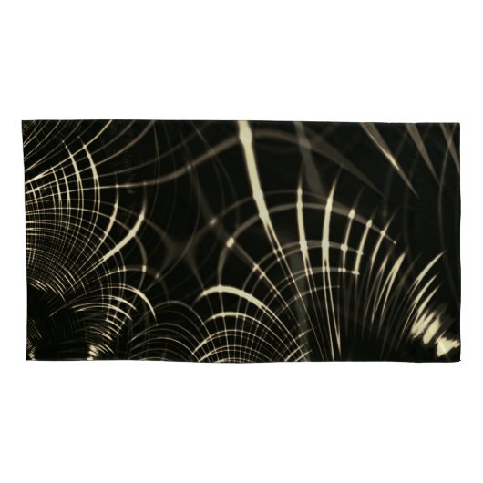 Kurven in Khaki-Farbe und dunklem Hintergrund Kissenbezug (Rückseite-Rechts)