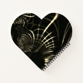 Kurven in Khaki-Farbe und dunklem Hintergrund Notizblock (Rückseite)