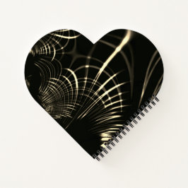 Kurven in Khaki-Farbe und dunklem Hintergrund Notizblock