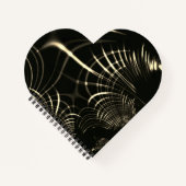 Kurven in Khaki-Farbe und dunklem Hintergrund Notizblock (Vorderseite)