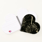 Kurven in Khaki-Farbe und dunklem Hintergrund Notizblock (Innenseite)