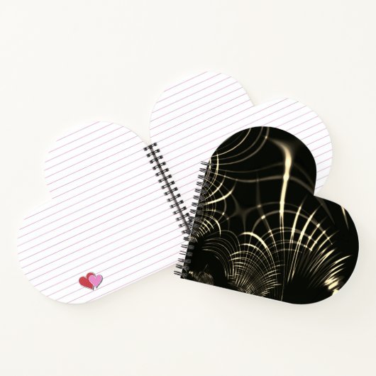 Kurven in Khaki-Farbe und dunklem Hintergrund Notizblock (Innenseite)