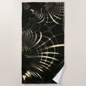 Kurven in Khaki-Farbe und dunklem Hintergrund Strandtuch (Vorderseite)