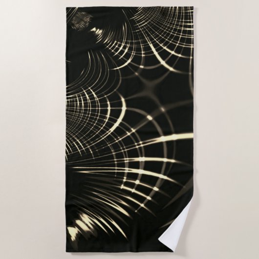 Kurven in Khaki-Farbe und dunklem Hintergrund Strandtuch (Vorderseite)