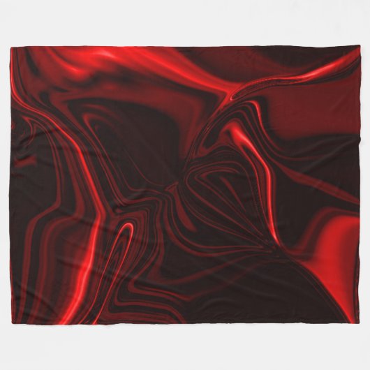 Kurven in metallischem Rot und tiefroten Teilen Fleecedecke (Vorderseite (Horizontal))