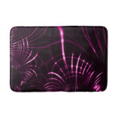 Kurven in rosa Farbe und dunklem Hintergrund Badematte (Vorderseite)