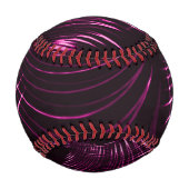 Kurven in rosa Farbe und dunklem Hintergrund Baseball (Rückseite)
