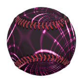 Kurven in rosa Farbe und dunklem Hintergrund Baseball (Vorderseite)