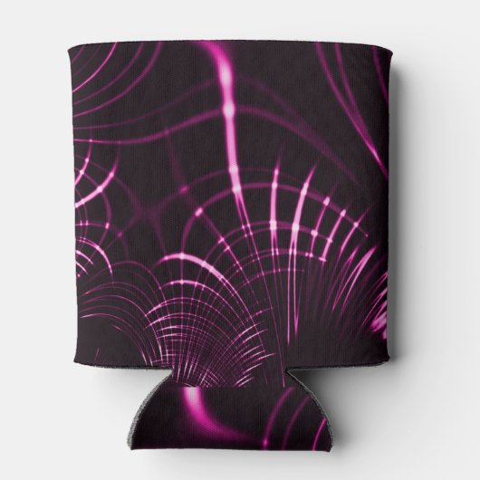 Kurven in rosa Farbe und dunklem Hintergrund Dosenkühler (Rückseite)