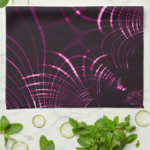 Kurven in rosa Farbe und dunklem Hintergrund Geschirrtuch (Gefaltet)