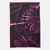 Kurven in rosa Farbe und dunklem Hintergrund Geschirrtuch (Vertikal)