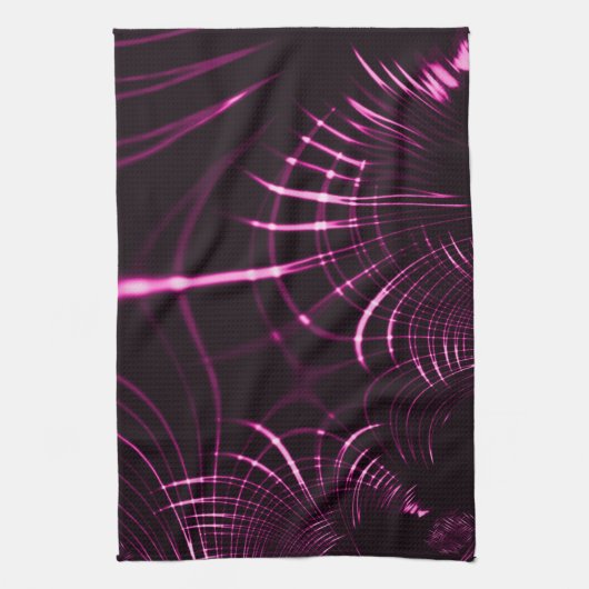 Kurven in rosa Farbe und dunklem Hintergrund Geschirrtuch (Vertikal)