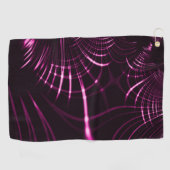 Kurven in rosa Farbe und dunklem Hintergrund Golfhandtuch (Horizontal)