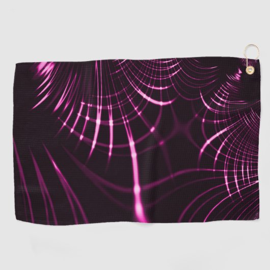 Kurven in rosa Farbe und dunklem Hintergrund Golfhandtuch (Horizontal)