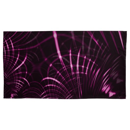 Kurven in rosa Farbe und dunklem Hintergrund Kissenbezug (Vorderseite-Links)