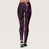Kurven in rosa Farbe und dunklem Hintergrund Leggings (Rückseite)