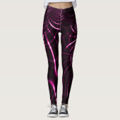 Kurven in rosa Farbe und dunklem Hintergrund Leggings (Vorderseite)